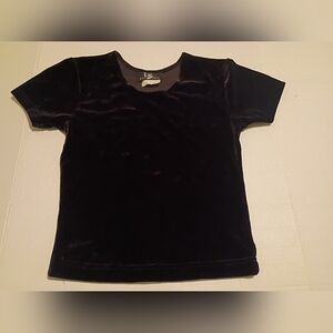 VTG Iz California Girls Velvet Top Black Sz‎ S